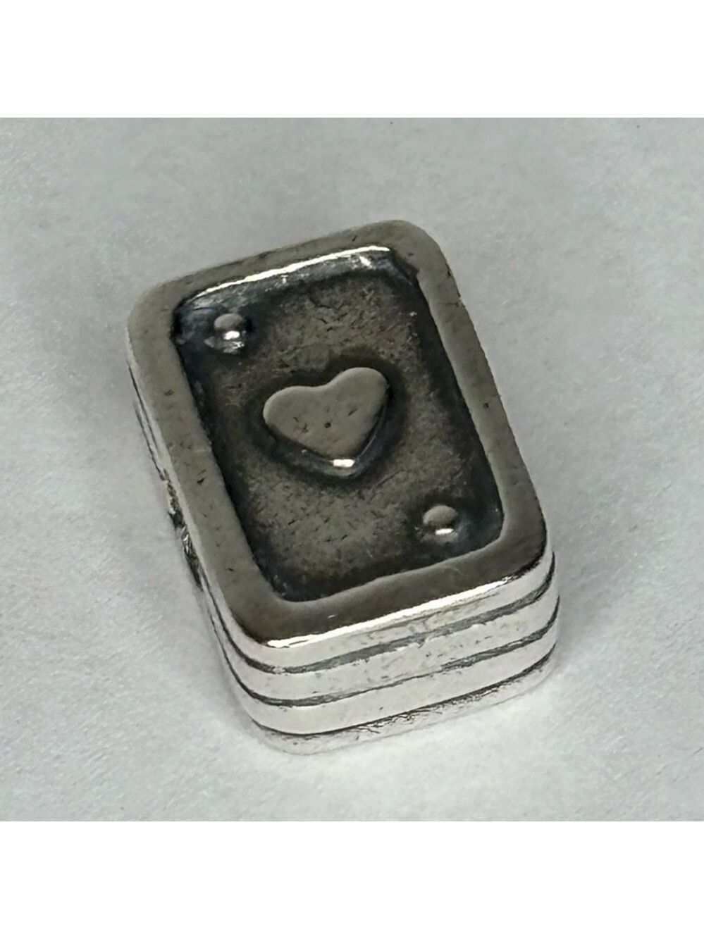 TROLLBEADS Playing Cards bead charm retired sterling silver marked 925S LAA